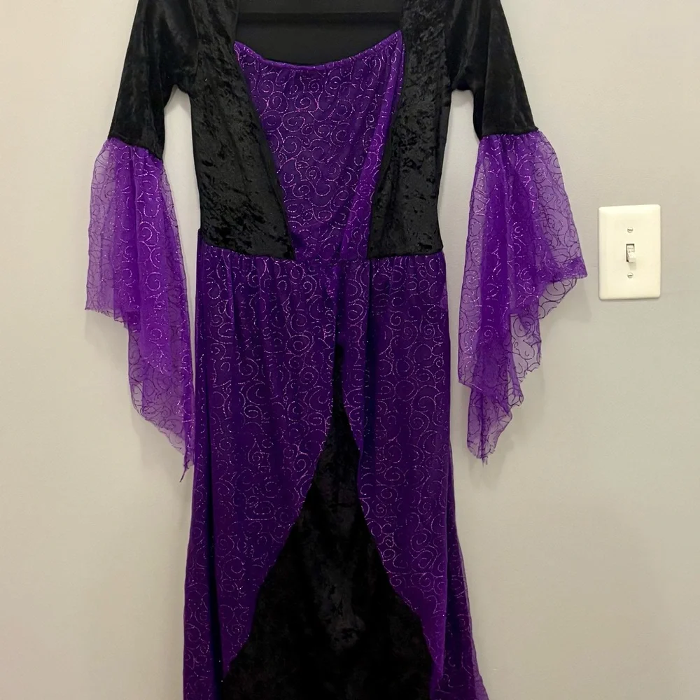Enchanting Black and Purple Kids Halloween Costume